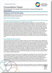 IMAGE_QMHC Trauma Strategy Consultation Paper_Pregnancy and Early Parenting (with border)